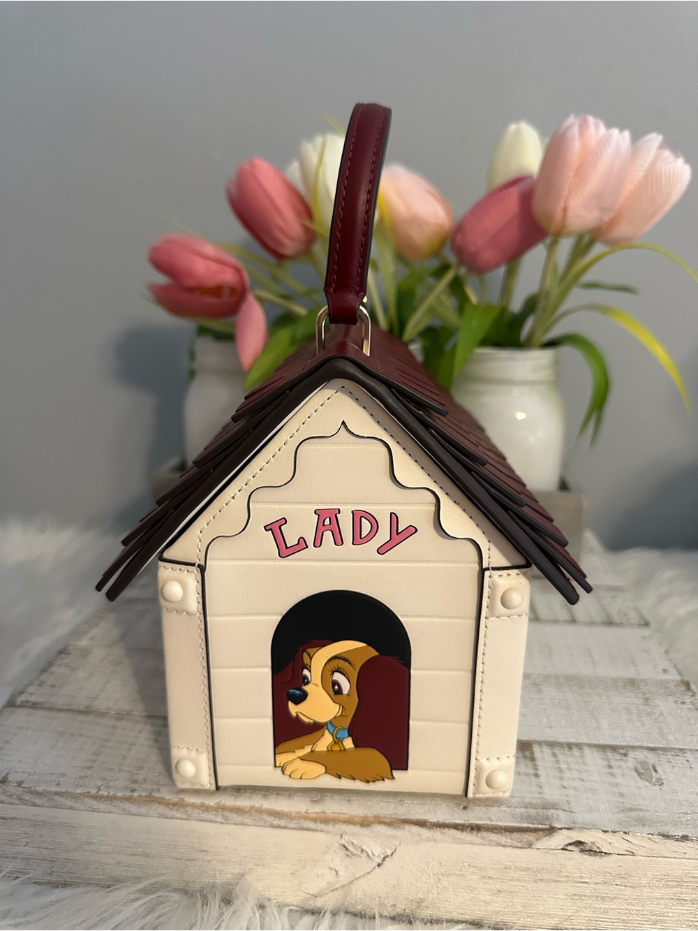 Kate spade lady and the tramp Disney dog house bag